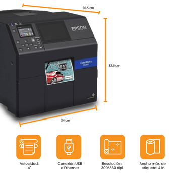 Impresora de etiquetas EPSON COLORWORKS C6000