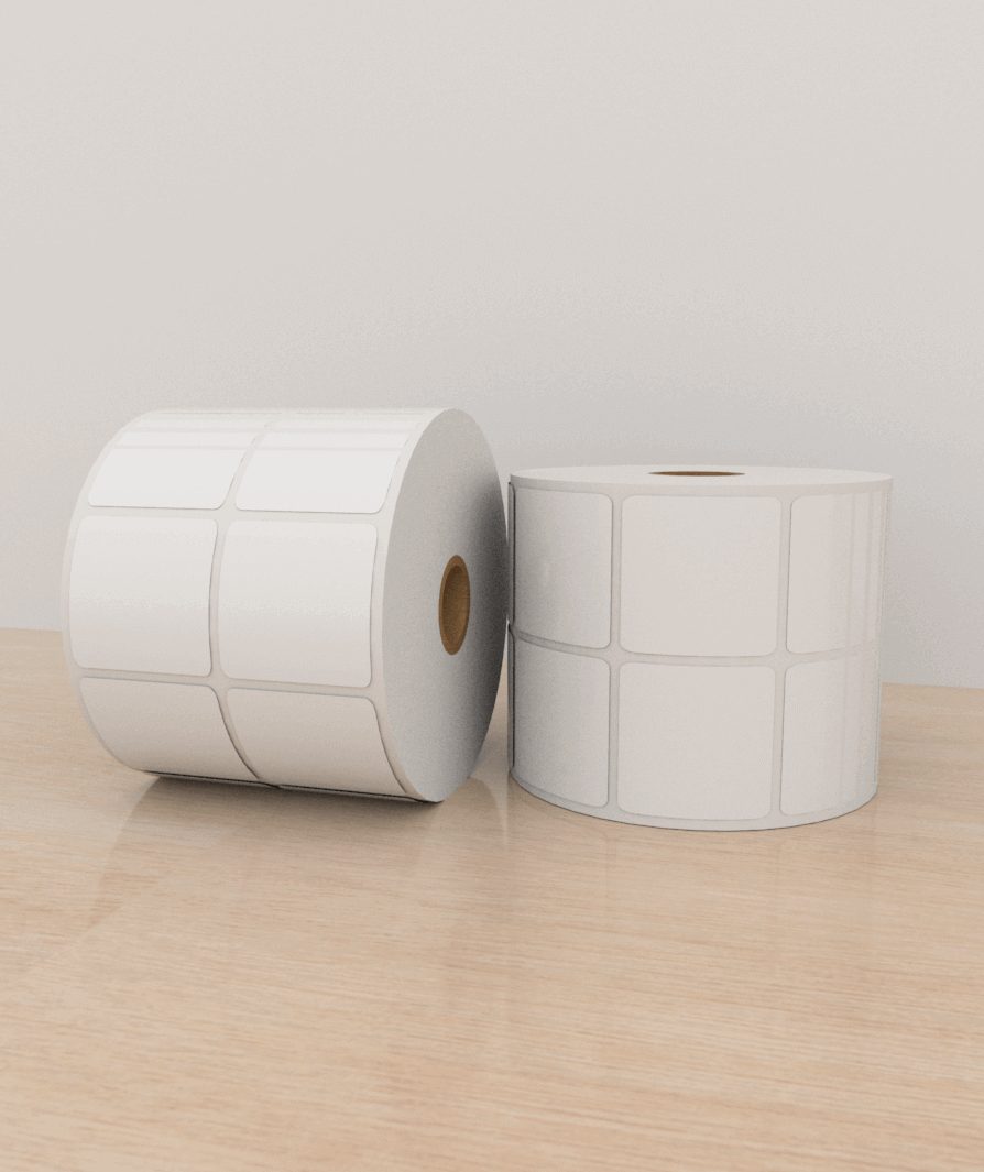 Etiquetas Poliéster 2×2 pulg, 2 columna, core 1, 2000 etiquetas