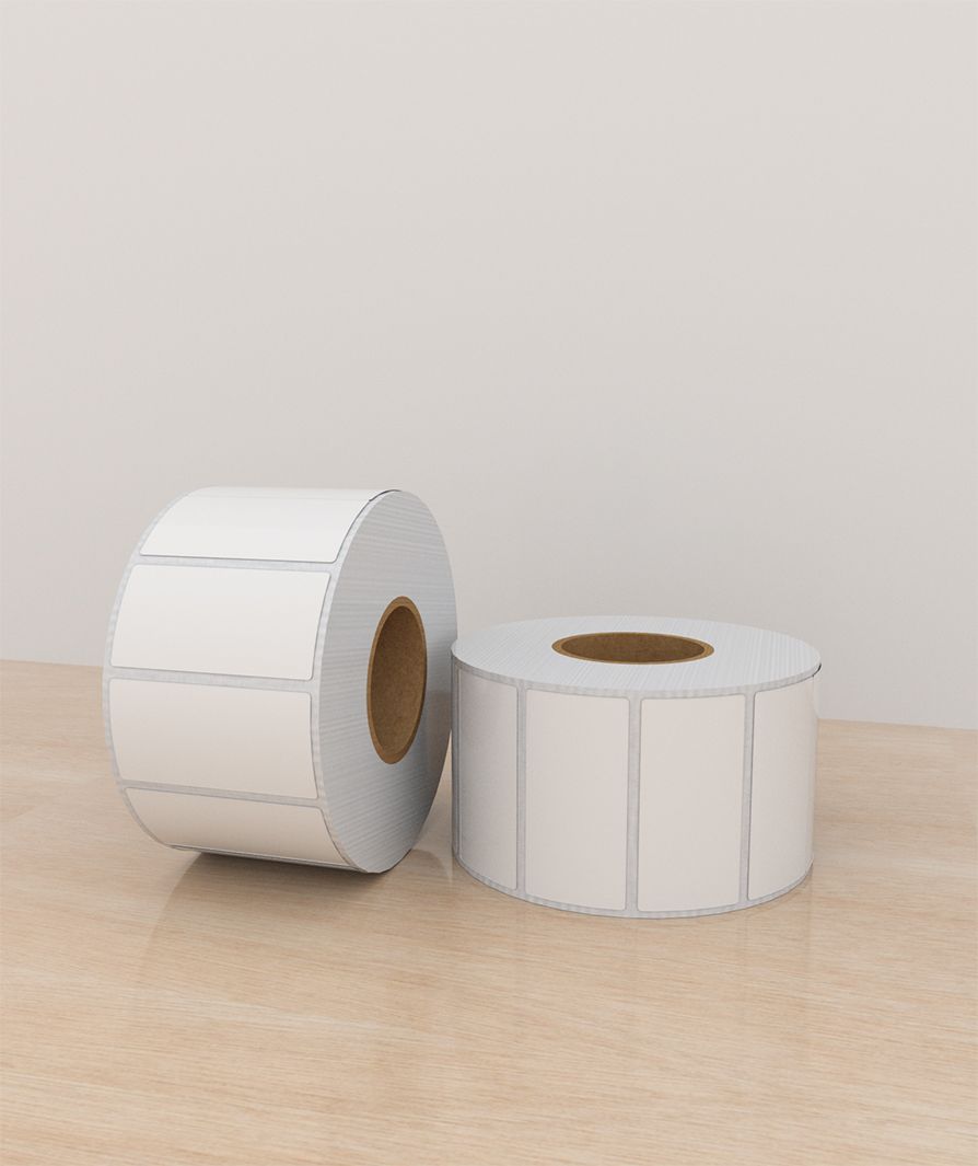 Etiquetas Poliéster 4×2 pulg, 1 columna, core 3, 2500 etiquetas